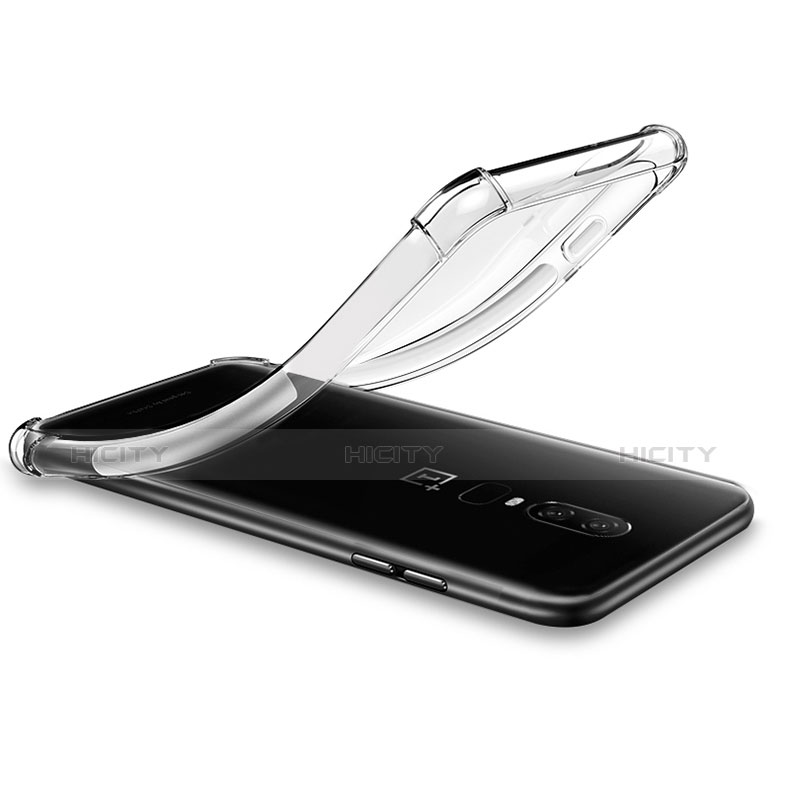 Custodia Silicone Trasparente Ultra Slim Morbida per OnePlus 6 Chiaro