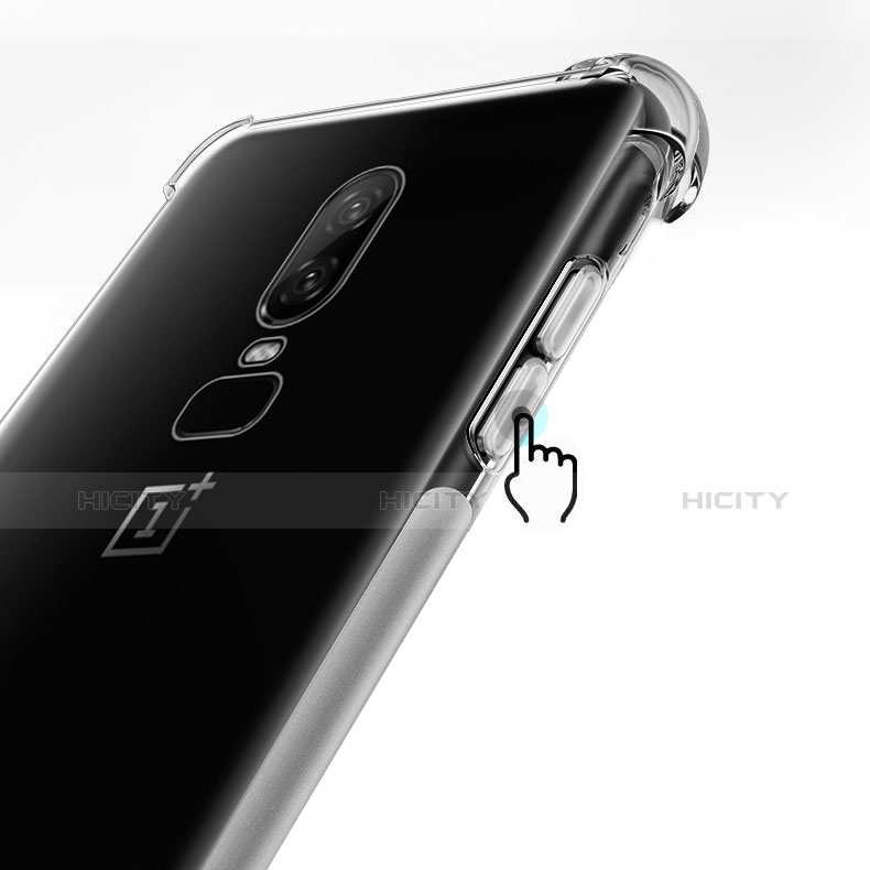 Custodia Silicone Trasparente Ultra Slim Morbida per OnePlus 6 Chiaro