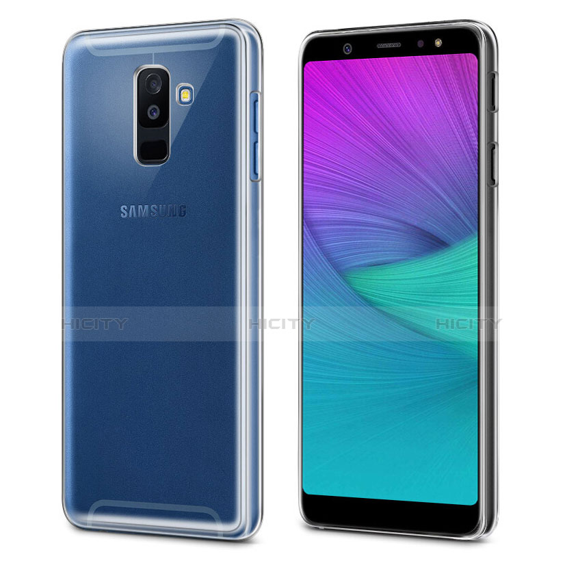 Custodia Silicone Trasparente Ultra Slim Morbida per Samsung Galaxy A6 Plus Chiaro