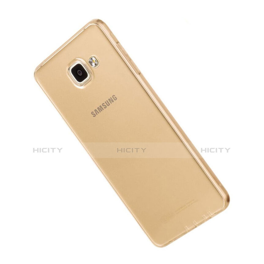 Custodia Silicone Trasparente Ultra Slim Morbida per Samsung Galaxy A7 (2016) A7100 Oro