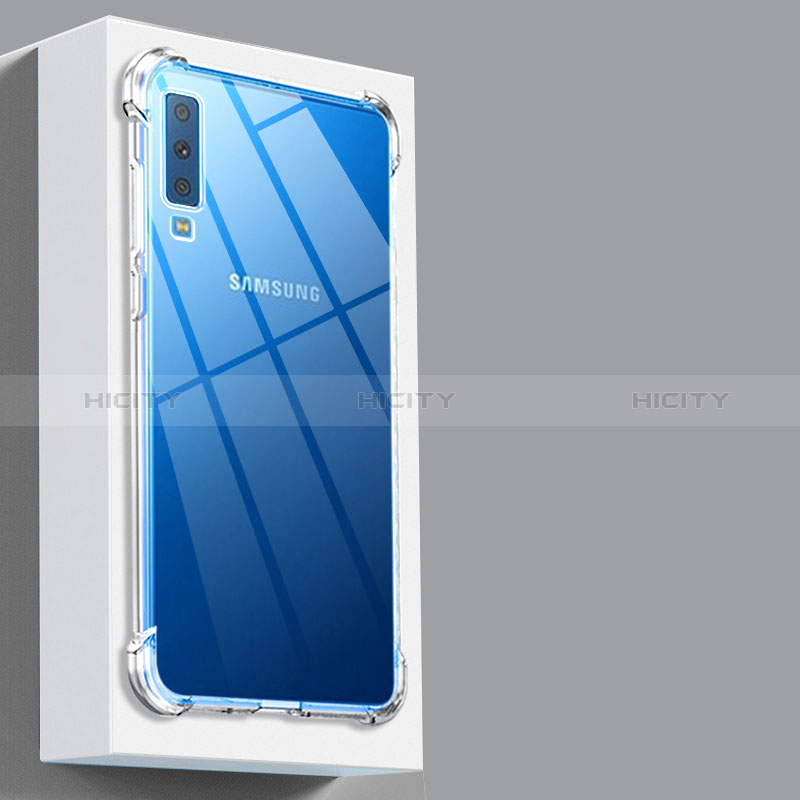 Custodia Silicone Trasparente Ultra Slim Morbida per Samsung Galaxy A7 (2018) A750 Chiaro