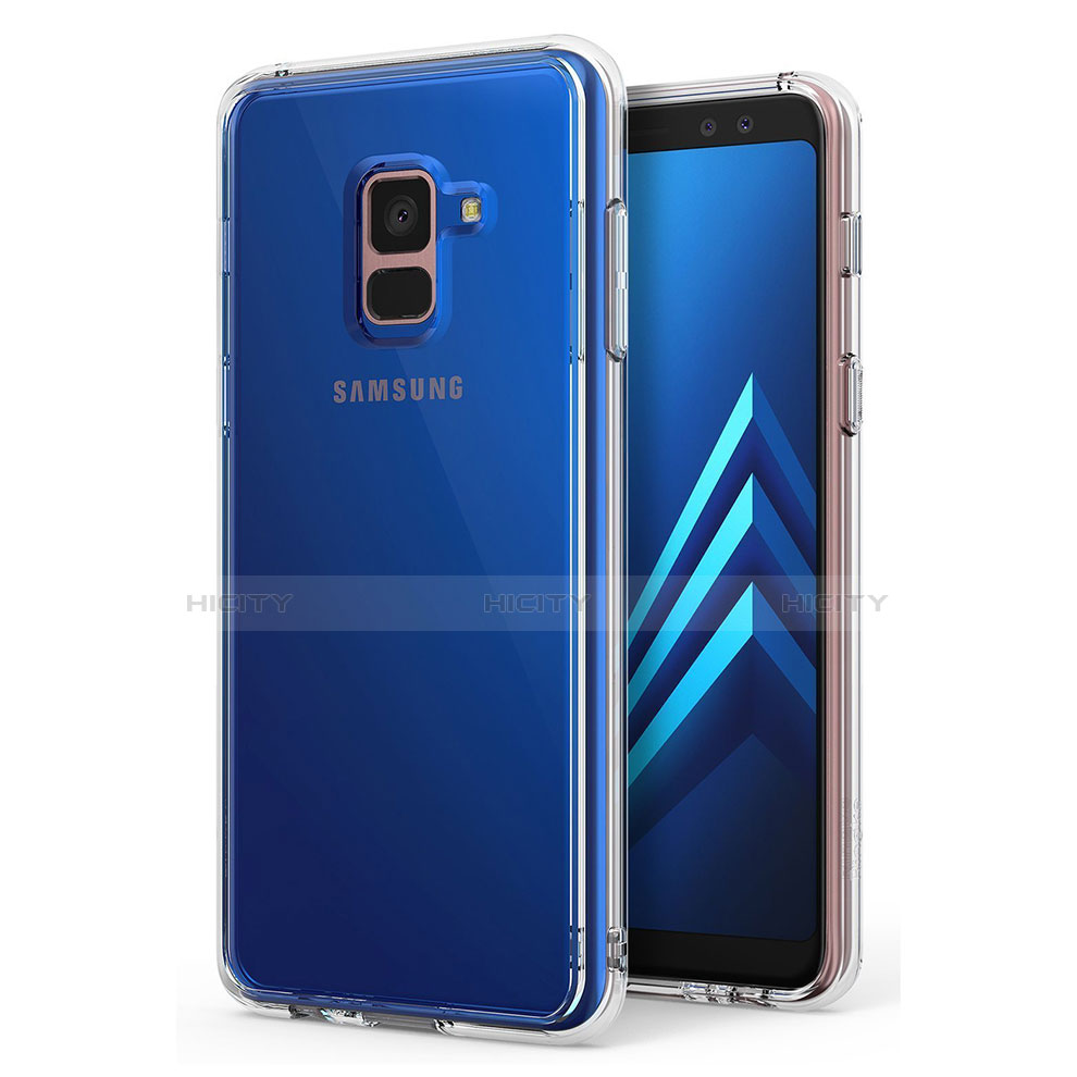 Custodia Silicone Trasparente Ultra Slim Morbida per Samsung Galaxy A8+ A8 Plus (2018) Duos A730F Chiaro