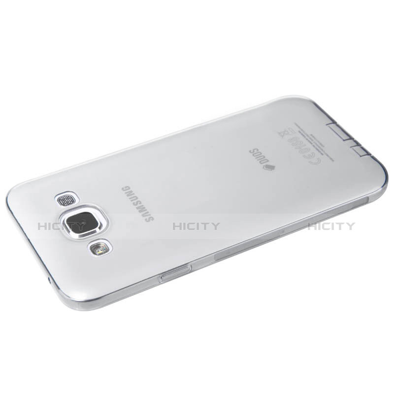 Custodia Silicone Trasparente Ultra Slim Morbida per Samsung Galaxy E5 SM-E500F E500H Grigio