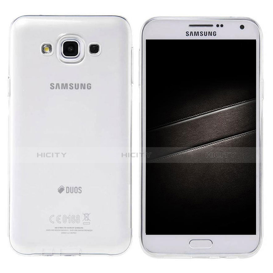Custodia Silicone Trasparente Ultra Slim Morbida per Samsung Galaxy E7 SM-E700 E7000 Chiaro