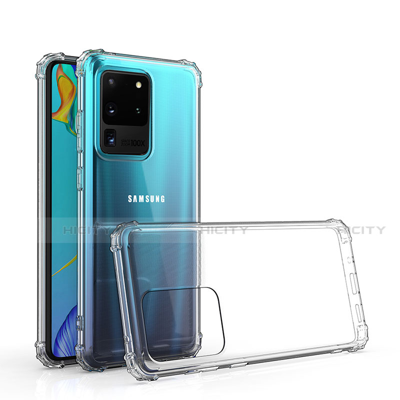 Custodia Silicone Trasparente Ultra Slim Morbida per Samsung Galaxy S20 Ultra Chiaro