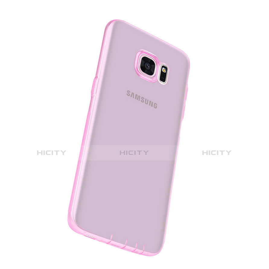 Custodia Silicone Trasparente Ultra Slim Morbida per Samsung Galaxy S7 Edge G935F Rosa