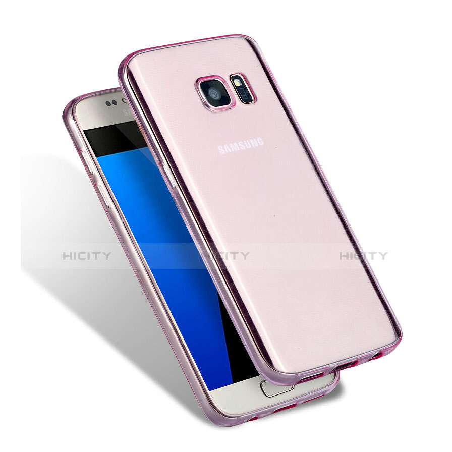 Custodia Silicone Trasparente Ultra Slim Morbida per Samsung Galaxy S7 G930F G930FD Rosa