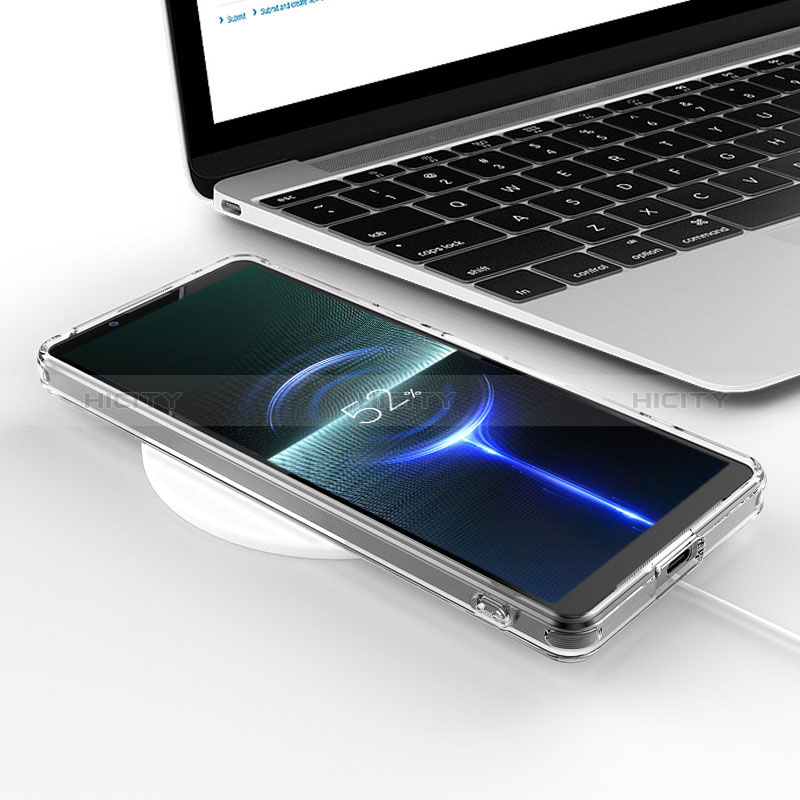 Custodia Silicone Trasparente Ultra Slim Morbida per Sony Xperia 1 V Chiaro