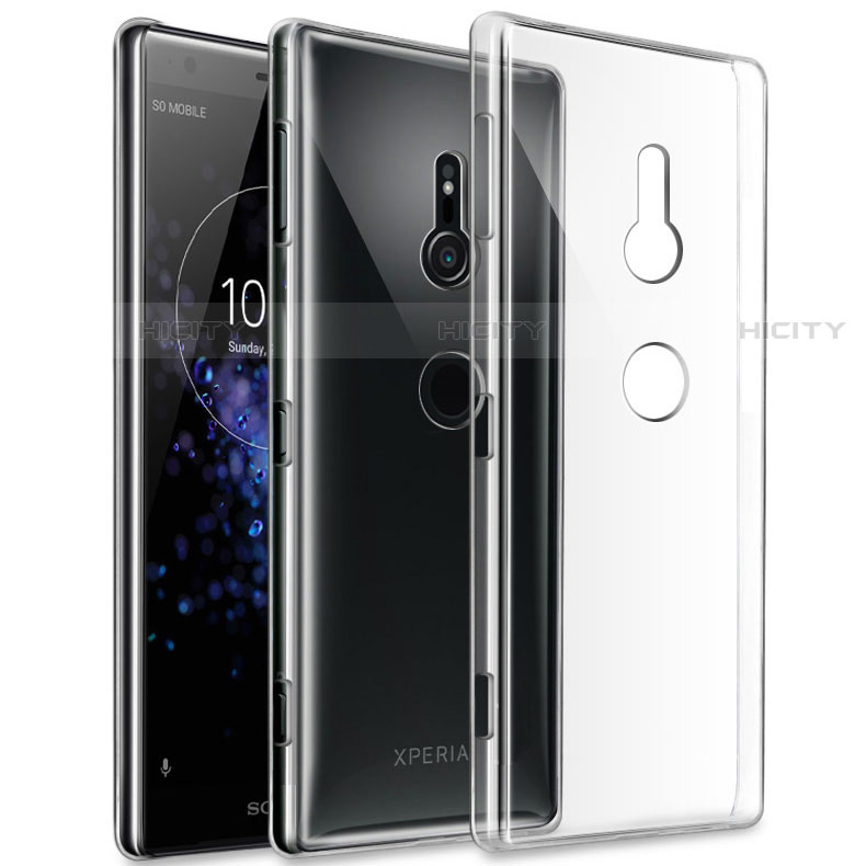 Custodia Silicone Trasparente Ultra Slim Morbida per Sony Xperia XZ2 Chiaro