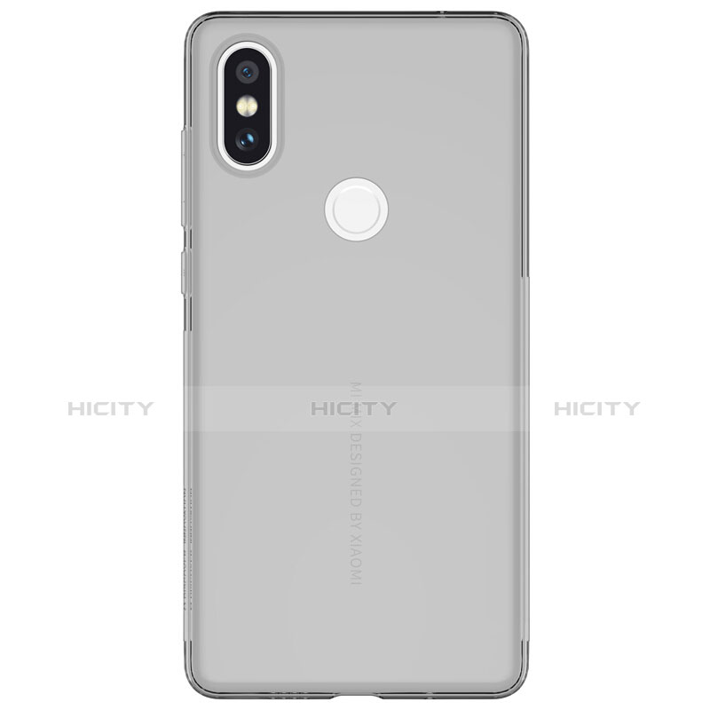 Custodia Silicone Trasparente Ultra Slim Morbida per Xiaomi Mi Mix 2S Grigio