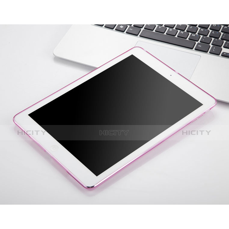Custodia Silicone Trasparente Ultra Slim Morbida Sfumato per Apple iPad Air Rosa