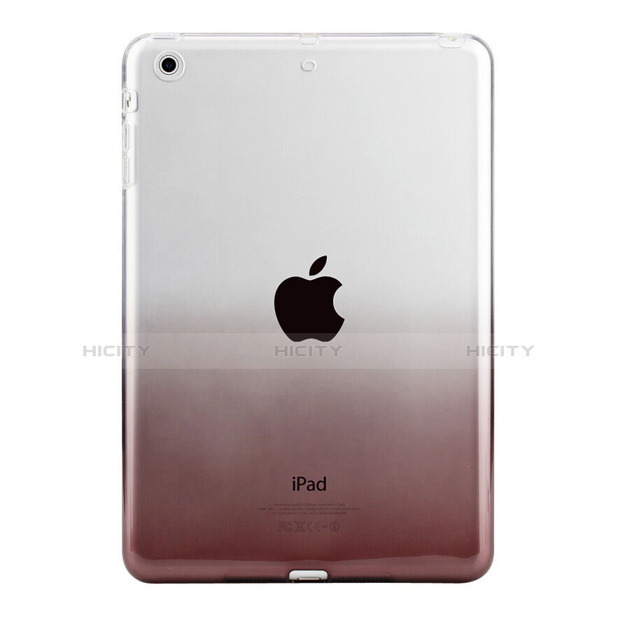 Custodia Silicone Trasparente Ultra Slim Morbida Sfumato per Apple iPad Mini 2 Grigio