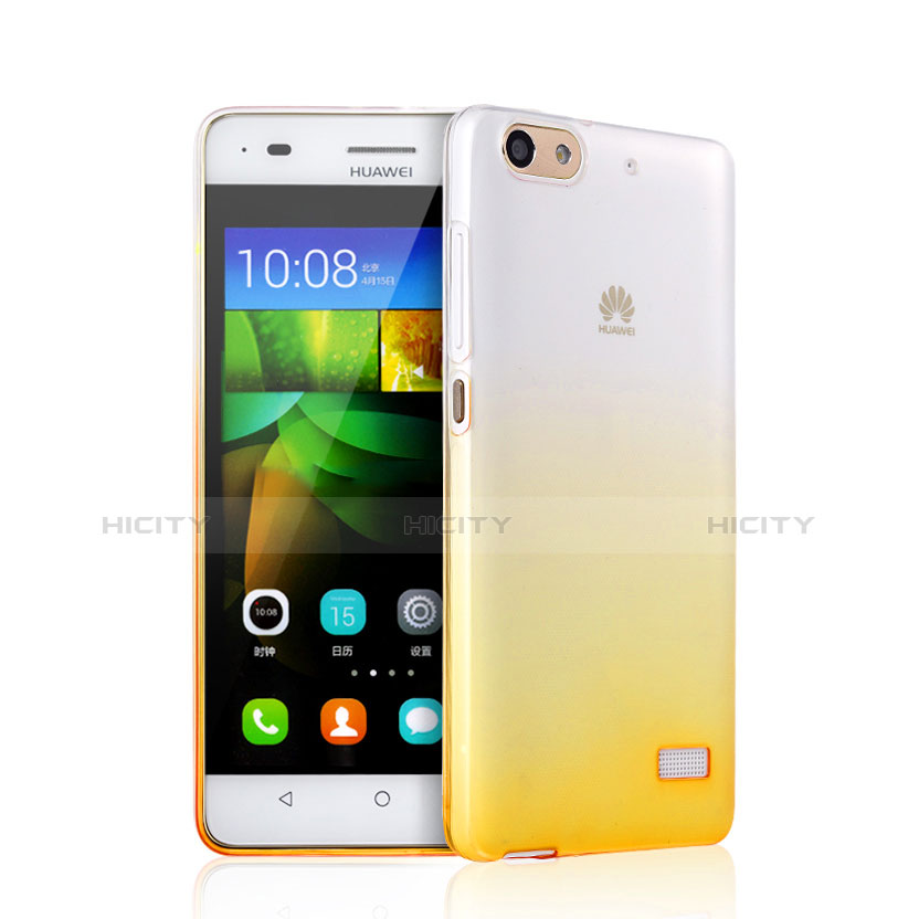 Custodia Silicone Trasparente Ultra Slim Morbida Sfumato per Huawei Honor 4C Giallo