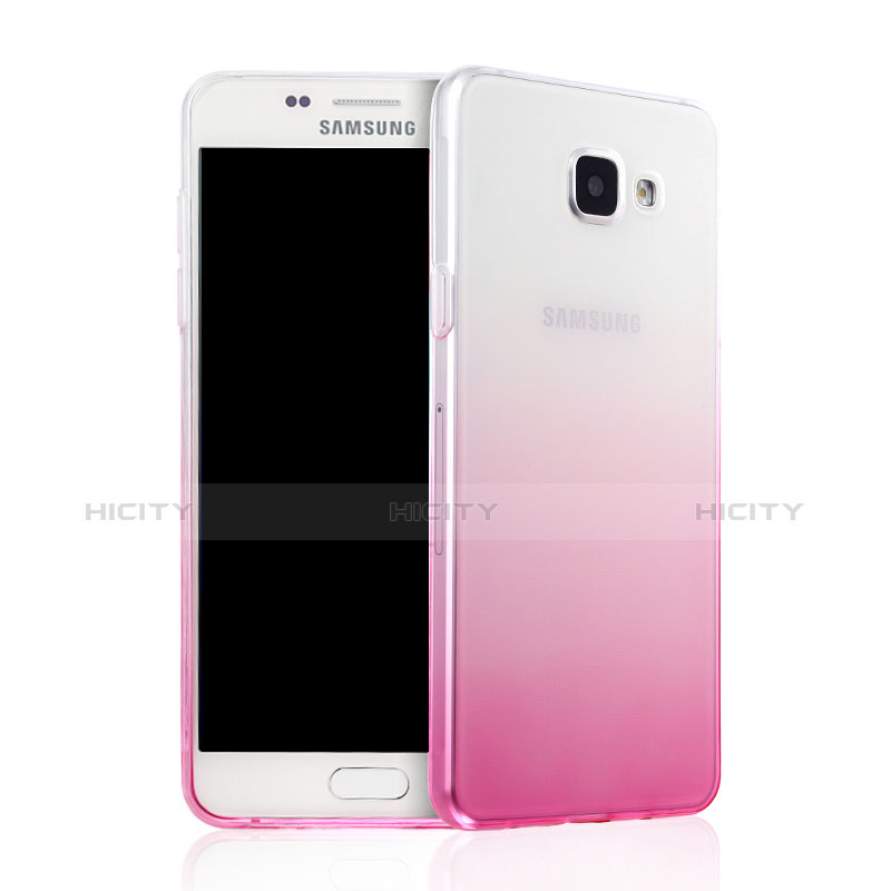 Custodia Silicone Trasparente Ultra Slim Morbida Sfumato per Samsung Galaxy A5 (2016) SM-A510F Rosa