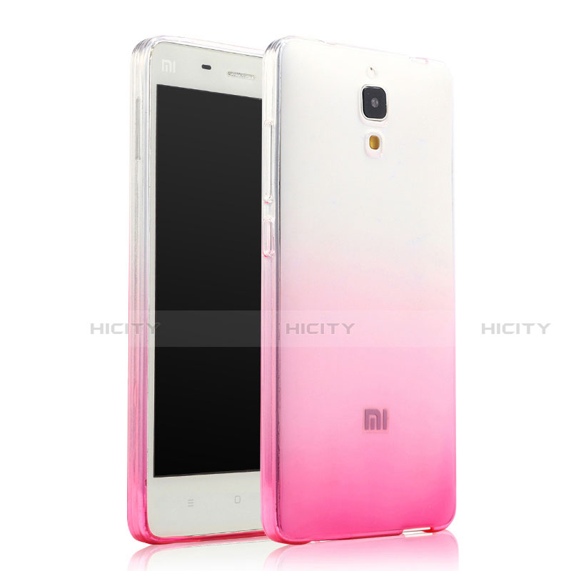 Custodia Silicone Trasparente Ultra Slim Morbida Sfumato per Xiaomi Mi 4 LTE Rosa