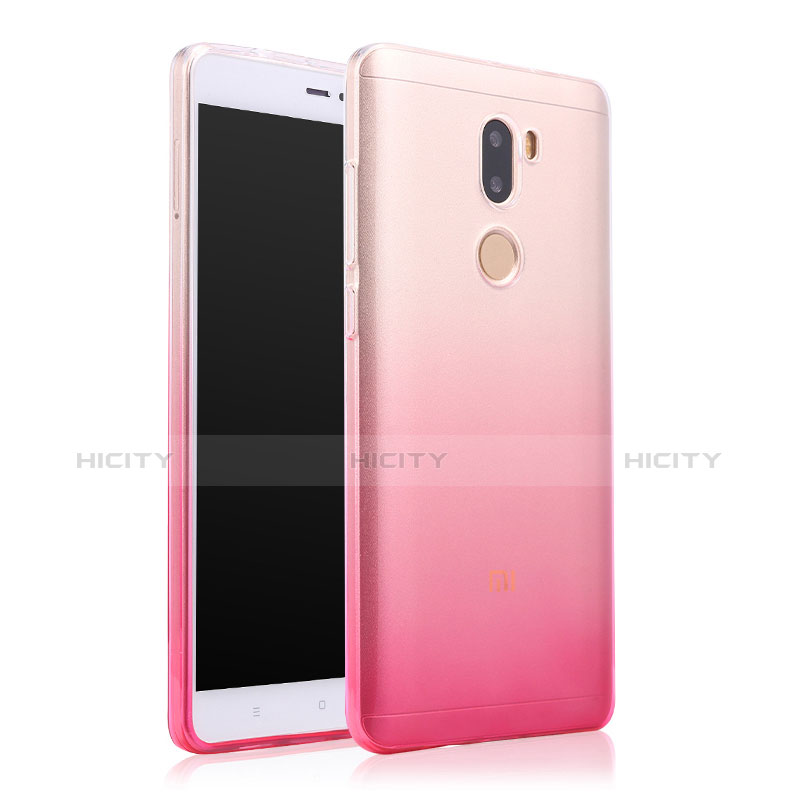 Custodia Silicone Trasparente Ultra Slim Morbida Sfumato per Xiaomi Mi 5S Plus Rosa