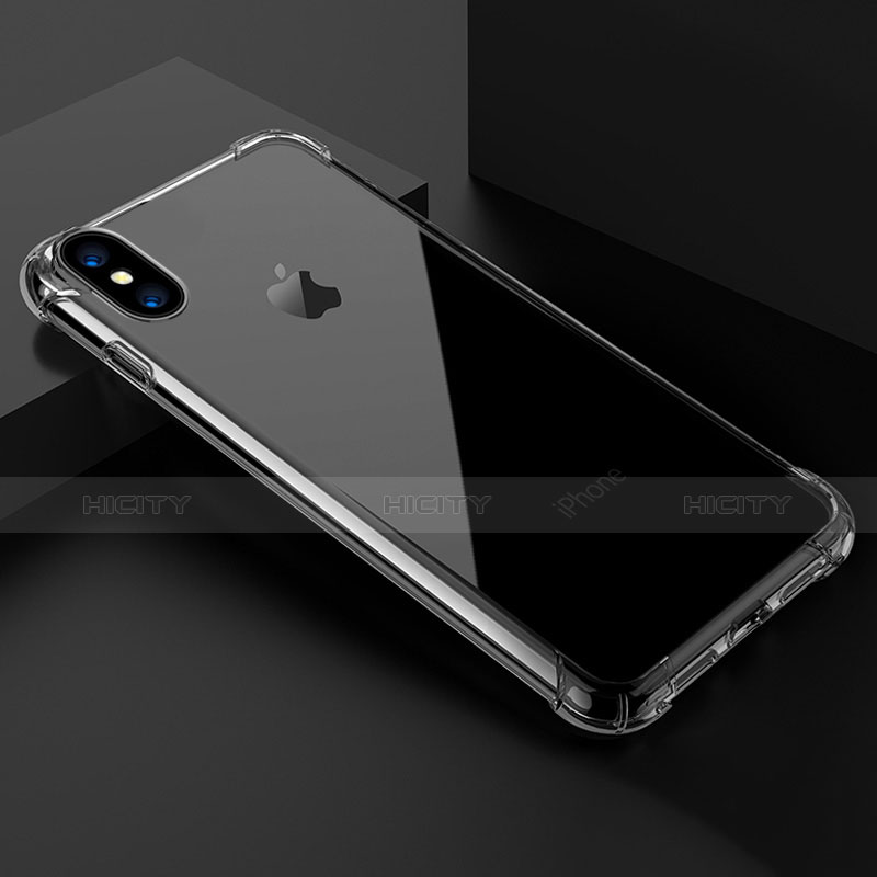 Custodia Silicone Trasparente Ultra Slim Morbida T02 per Apple iPhone X Chiaro