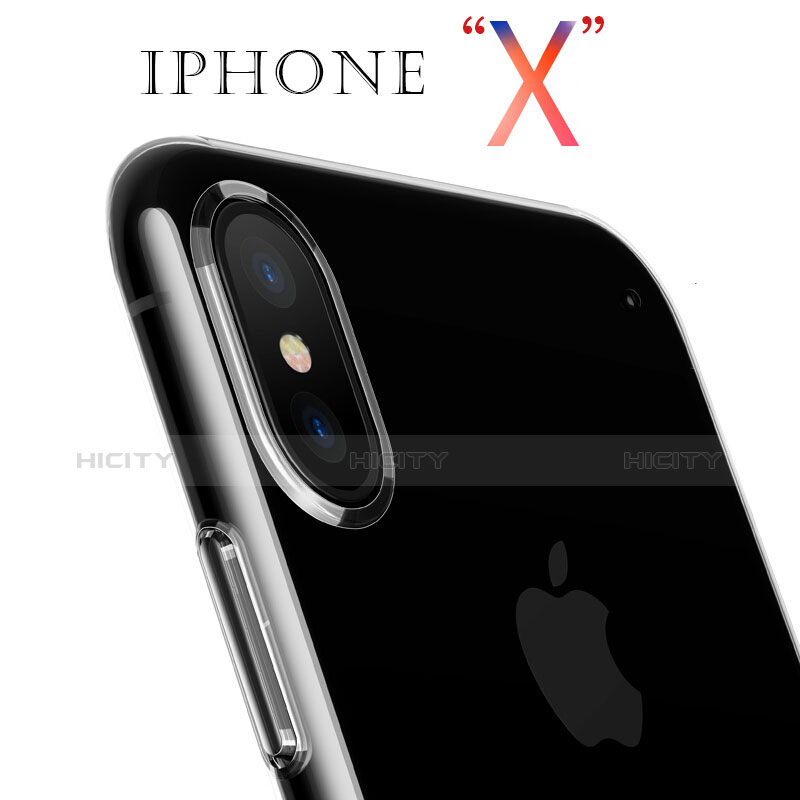 Custodia Silicone Trasparente Ultra Slim Morbida T06 per Apple iPhone X Chiaro