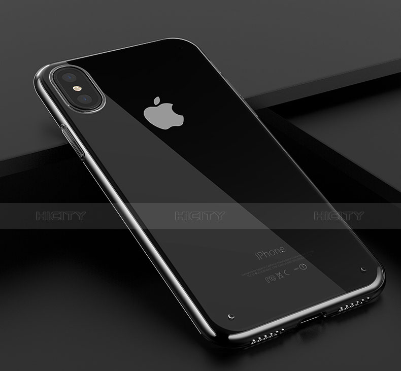 Custodia Silicone Trasparente Ultra Slim Morbida T06 per Apple iPhone Xs Chiaro