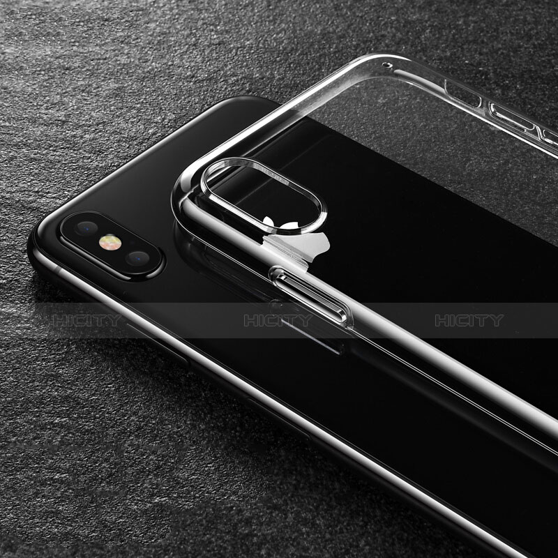 Custodia Silicone Trasparente Ultra Slim Morbida T06 per Apple iPhone Xs Max Chiaro
