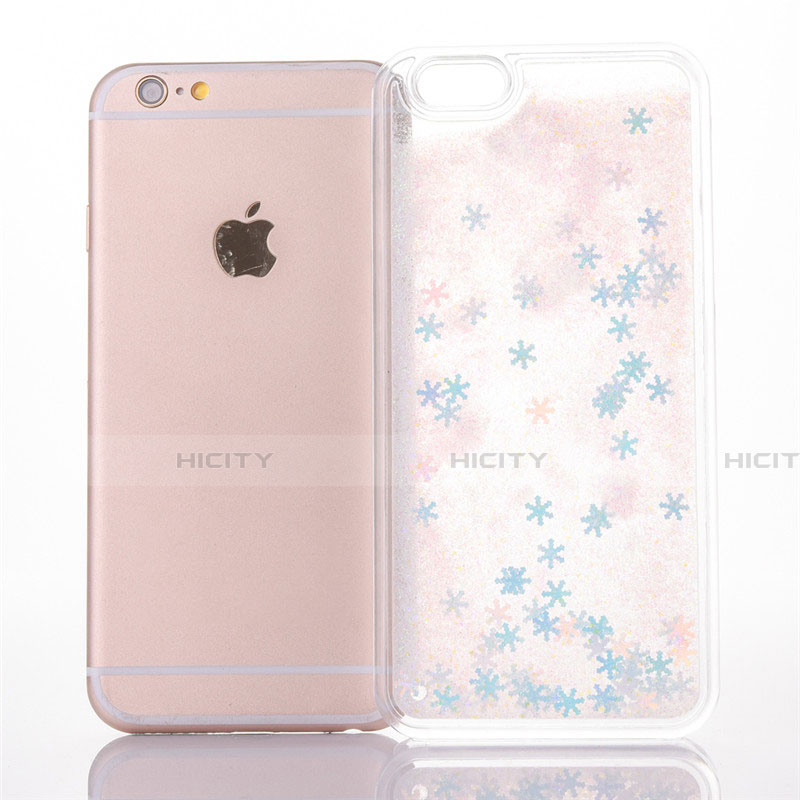 Custodia Silicone Trasparente Ultra Sottile Cover Fiori T01 per Apple iPhone 6S Plus