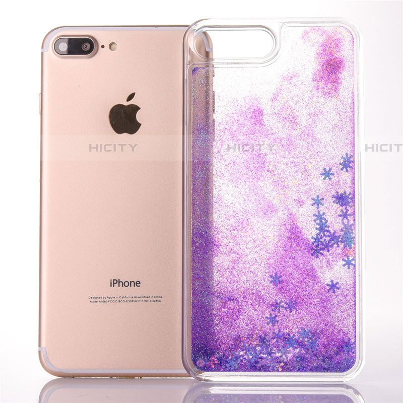 Custodia Silicone Trasparente Ultra Sottile Cover Fiori T01 per Apple iPhone 8 Plus