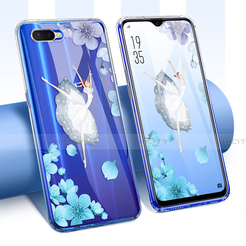 Custodia Silicone Trasparente Ultra Sottile Cover Fiori T01 per Oppo R17 Neo