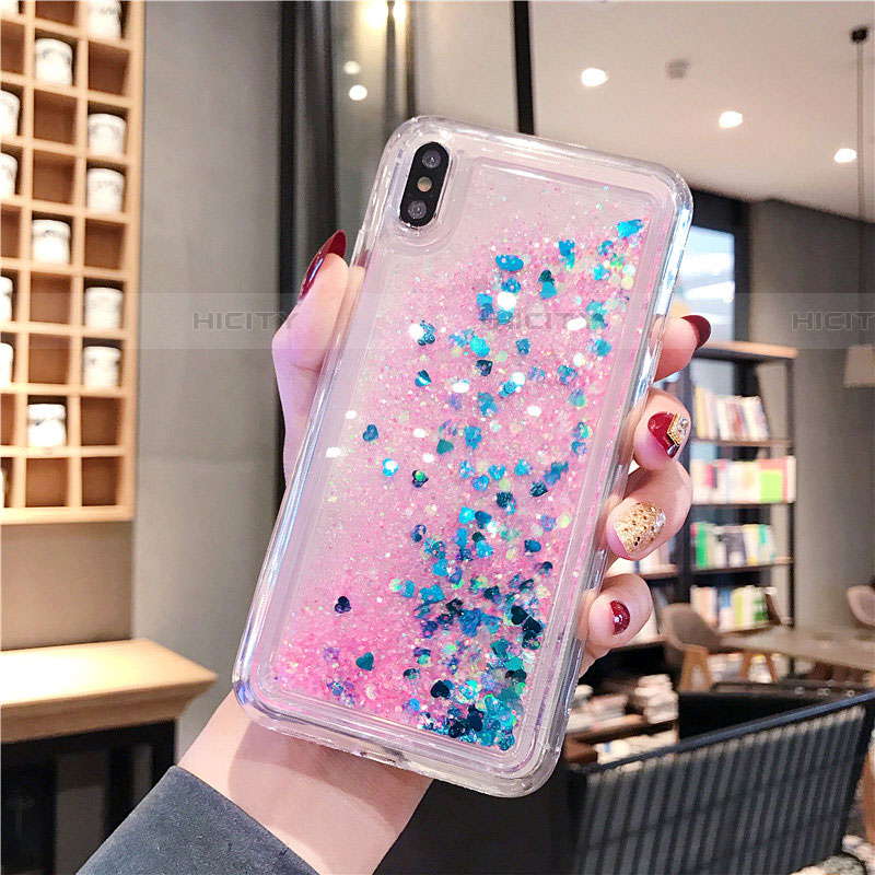 Custodia Silicone Trasparente Ultra Sottile Cover Fiori T02 per Apple iPhone Xs