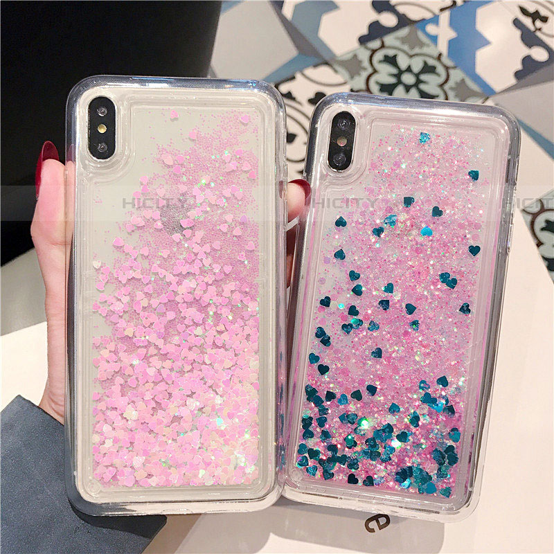 Custodia Silicone Trasparente Ultra Sottile Cover Fiori T02 per Apple iPhone Xs