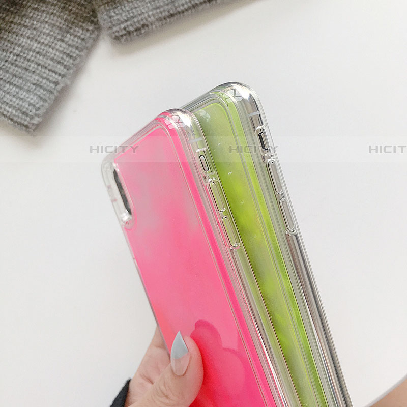 Custodia Silicone Trasparente Ultra Sottile Cover Fiori T12 per Apple iPhone Xs