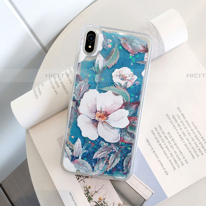 Custodia Silicone Trasparente Ultra Sottile Cover Fiori T18 per Apple iPhone XR