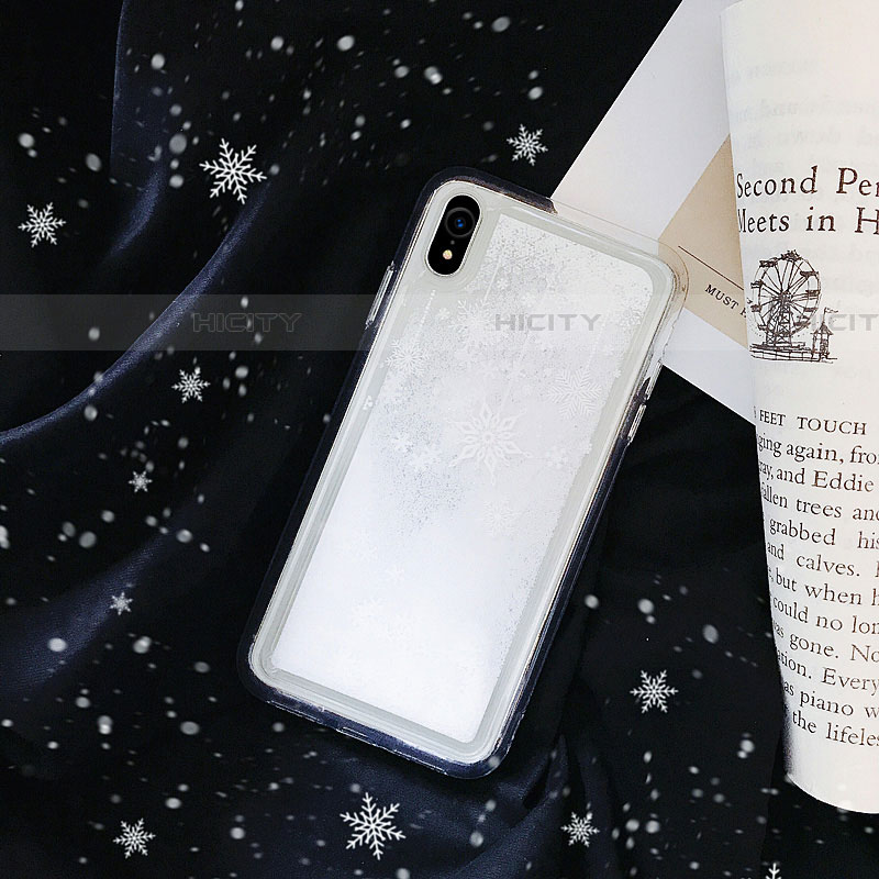 Custodia Silicone Trasparente Ultra Sottile Cover Fiori T23 per Apple iPhone XR