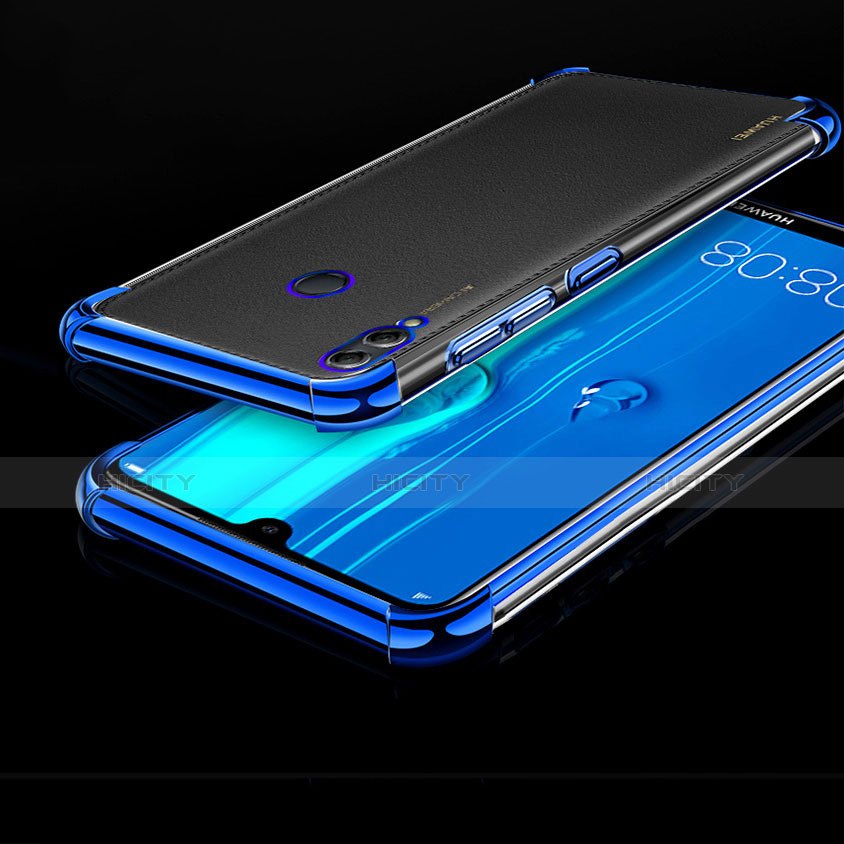 Custodia Silicone Trasparente Ultra Sottile Cover Morbida A04 per Huawei Honor 8X Max Blu