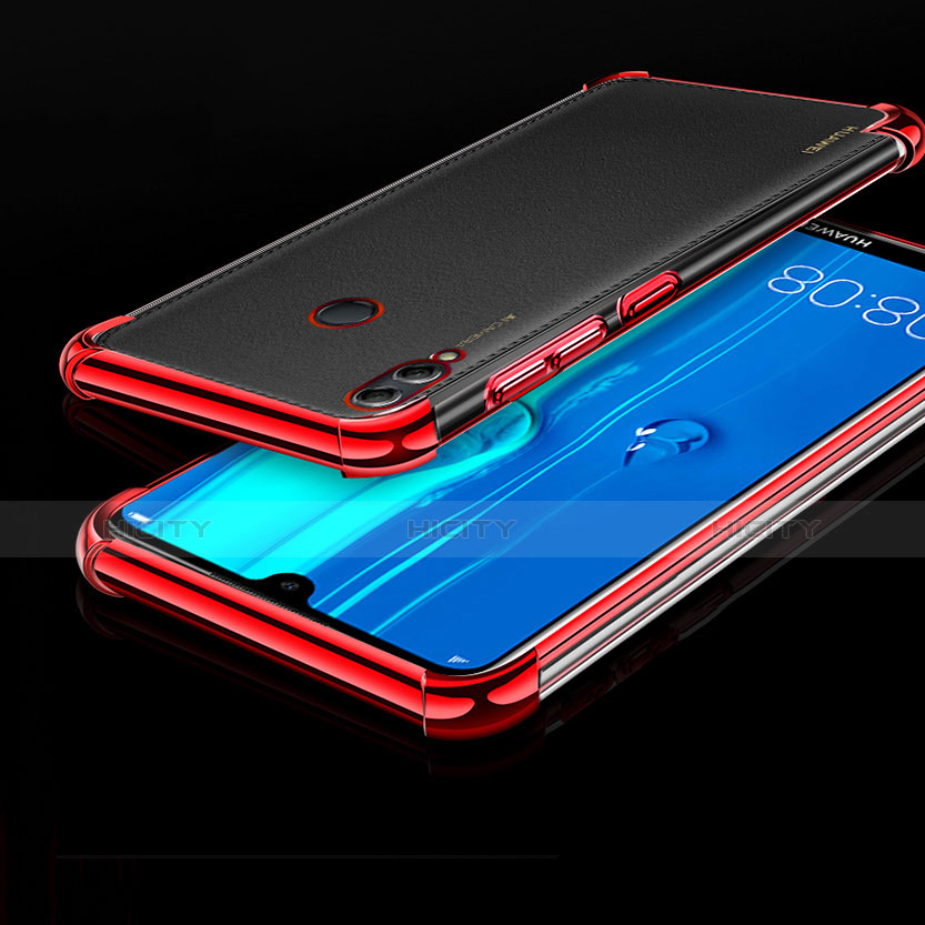 Custodia Silicone Trasparente Ultra Sottile Cover Morbida A04 per Huawei Honor 8X Max Rosso