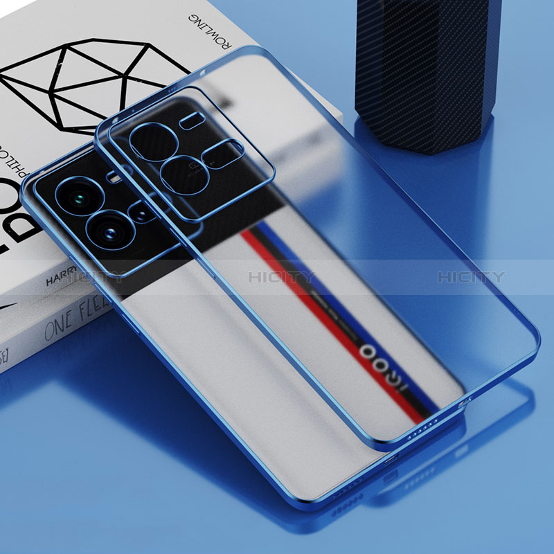 Custodia Silicone Trasparente Ultra Sottile Cover Morbida AN1 per Vivo iQOO 10 Pro 5G Blu