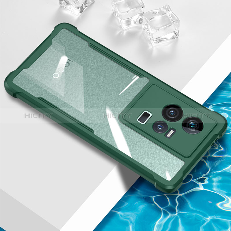 Custodia Silicone Trasparente Ultra Sottile Cover Morbida BH1 per Vivo iQOO 11 Pro 5G Verde