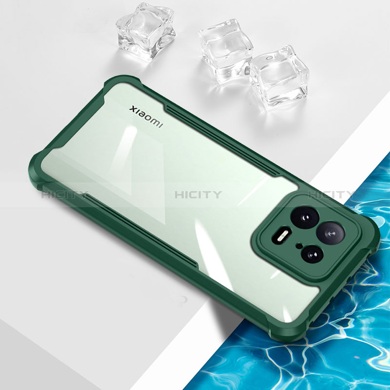 Custodia Silicone Trasparente Ultra Sottile Cover Morbida BH1 per Xiaomi Mi 13 Pro 5G Verde