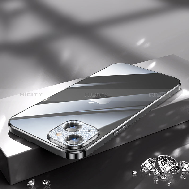 Custodia Silicone Trasparente Ultra Sottile Cover Morbida Bling-Bling LD2 per Apple iPhone 14 Plus Nero