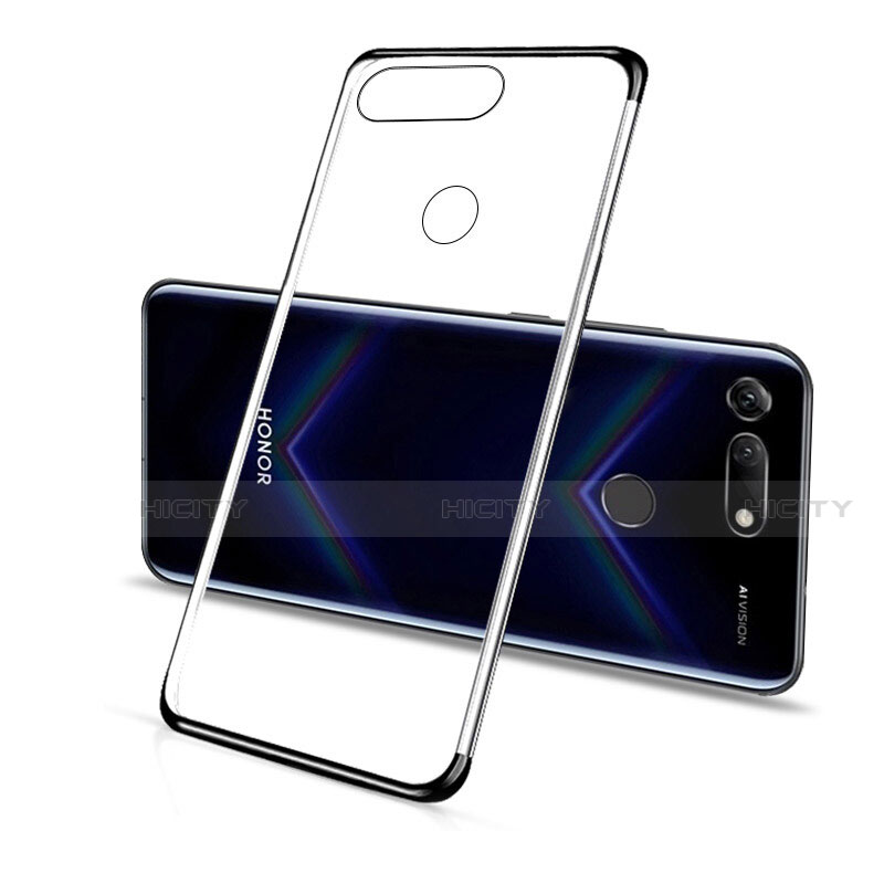 Custodia Silicone Trasparente Ultra Sottile Cover Morbida C01 per Huawei Honor V20 Nero