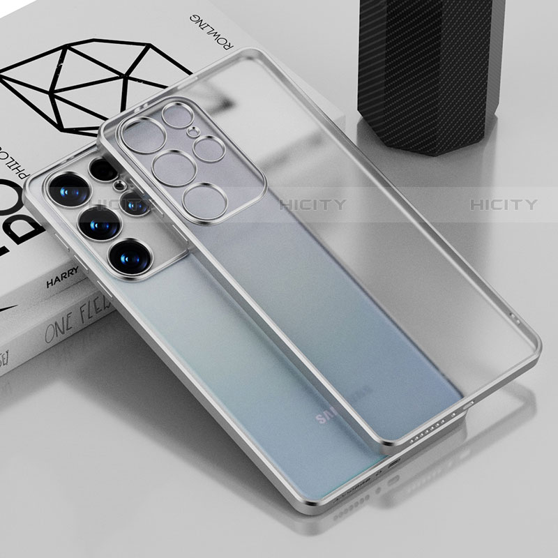 Custodia Silicone Trasparente Ultra Sottile Cover Morbida C02 per Samsung Galaxy S21 Ultra 5G