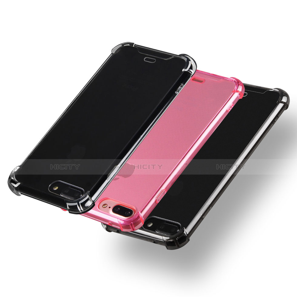 Custodia Silicone Trasparente Ultra Sottile Cover Morbida F02 per Apple iPhone 8 Plus