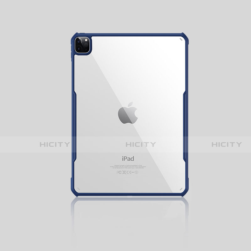 Custodia Silicone Trasparente Ultra Sottile Cover Morbida H01 per Apple iPad Pro 11 (2020) Blu