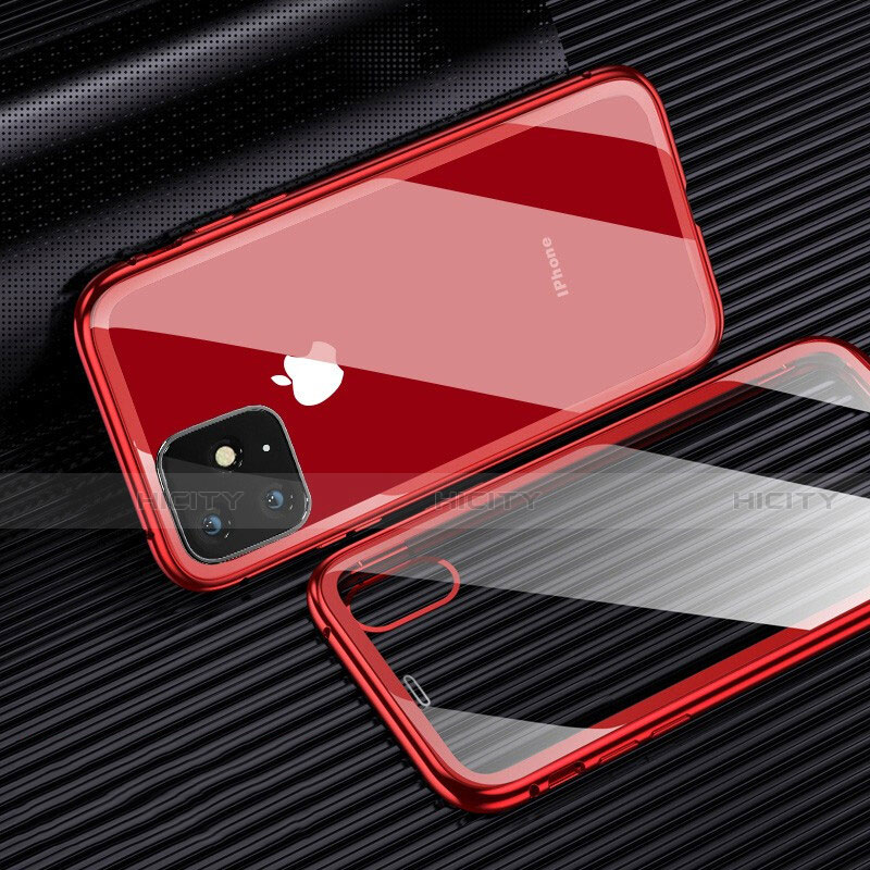 Custodia Silicone Trasparente Ultra Sottile Cover Morbida H01 per Apple iPhone 11 Rosso