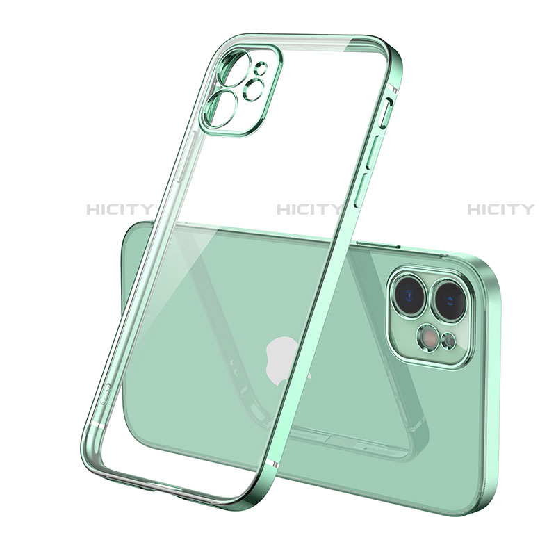 Custodia Silicone Trasparente Ultra Sottile Cover Morbida H01 per Apple iPhone 12 Max Verde