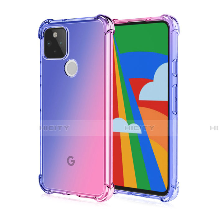 Custodia Silicone Trasparente Ultra Sottile Cover Morbida H01 per Google Pixel 5