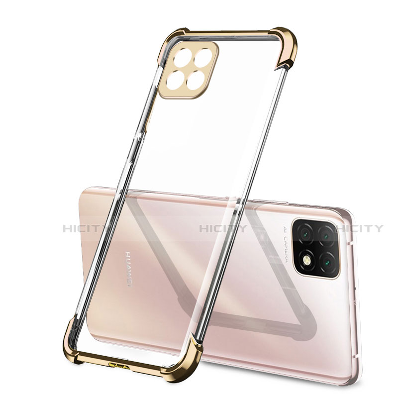 Custodia Silicone Trasparente Ultra Sottile Cover Morbida H01 per Huawei Enjoy 20 5G Oro