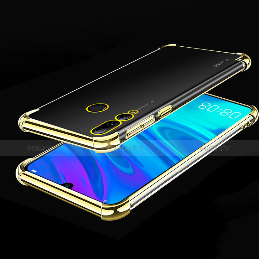 Custodia Silicone Trasparente Ultra Sottile Cover Morbida H01 per Huawei Enjoy 9s Oro