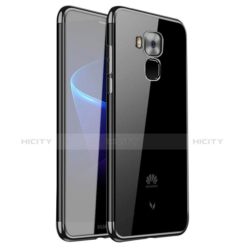 Custodia Silicone Trasparente Ultra Sottile Cover Morbida H01 per Huawei G9 Plus Nero