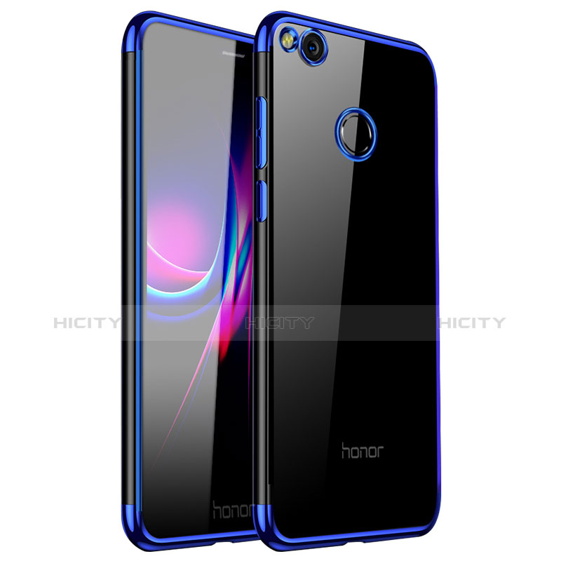 Custodia Silicone Trasparente Ultra Sottile Cover Morbida H01 per Huawei GR3 (2017) Blu