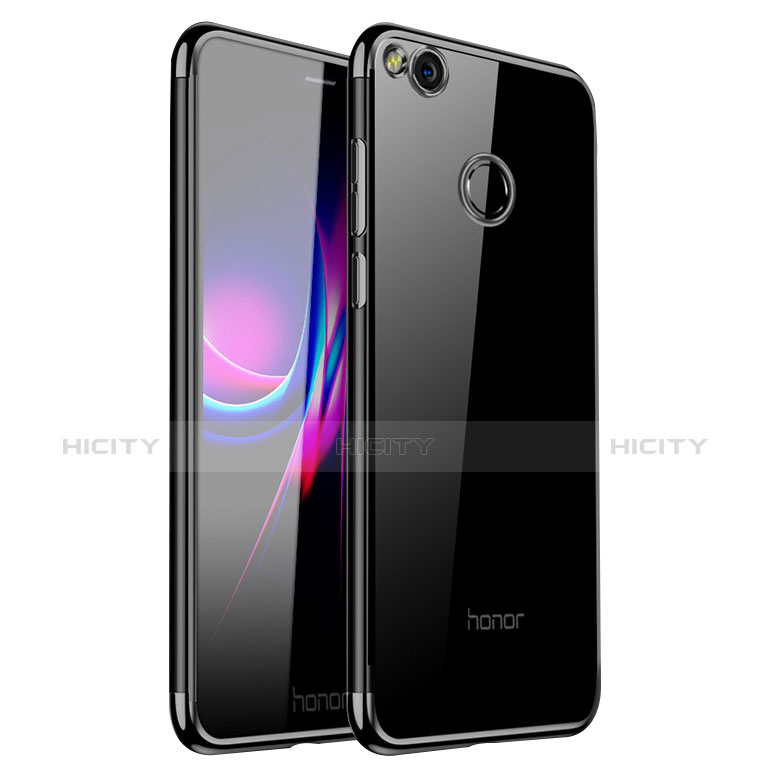 Custodia Silicone Trasparente Ultra Sottile Cover Morbida H01 per Huawei GR3 (2017) Nero
